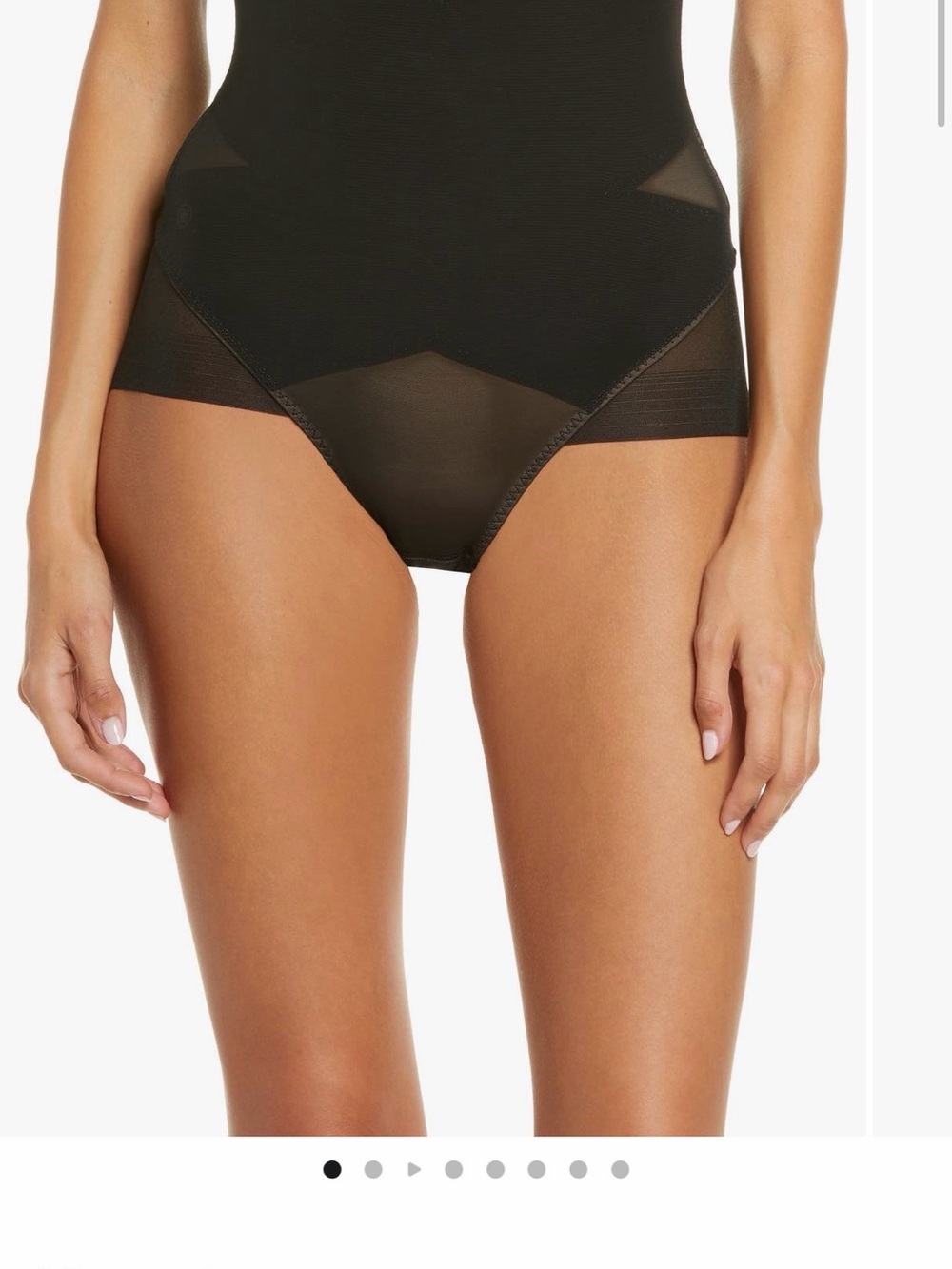 Honeylove Black High-Waist Shaping Brief with Mesh Insets
